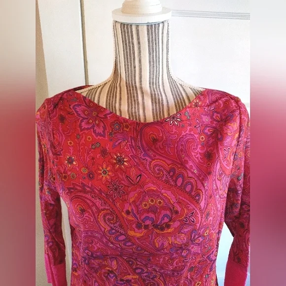 VTG Isaac Mizrahi for Target paisley floral 100% cotton dress - 8 - Picture 3 of 9